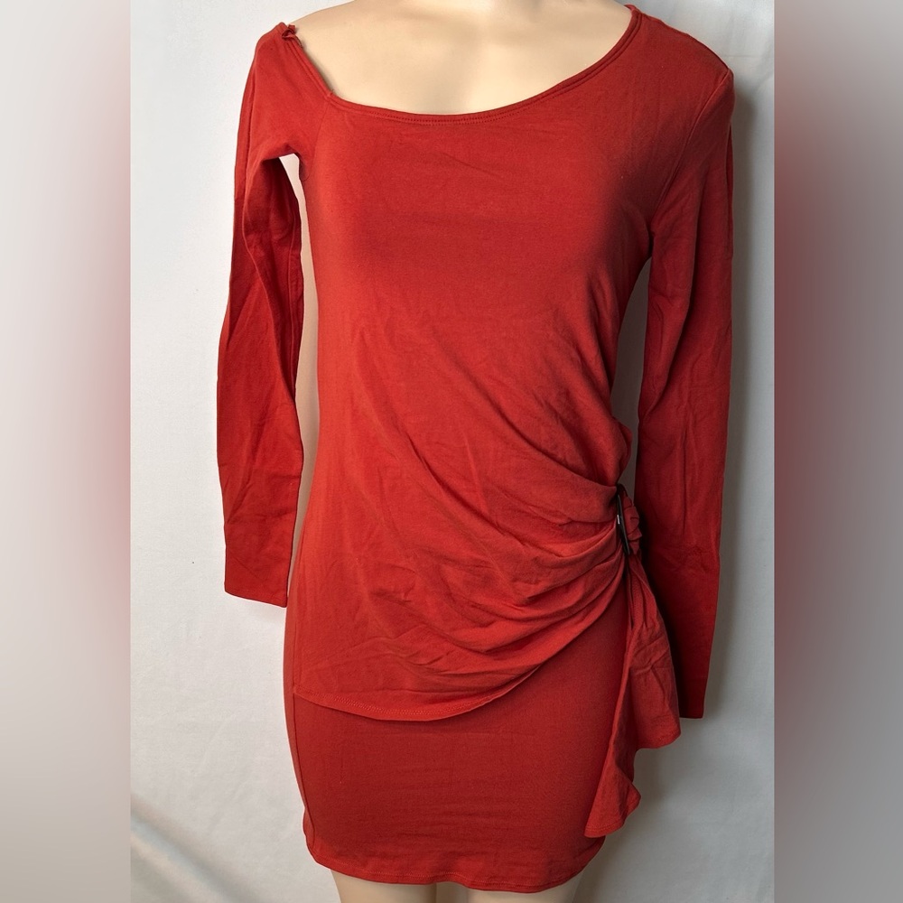 Free People NWT Cooper Frankie Mini Elegant Long Sleeve Dress Side Tie Size XS